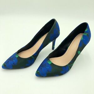 Kelly and Katie Black Floral Astiva Pumps Size 10